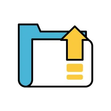 Folder file document fill style icon 스톡 일러스트