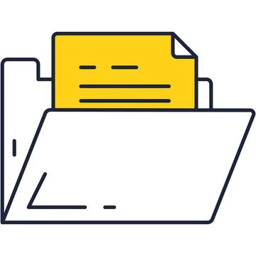 Folder with file document icon vector pictogram 스톡 일러스트
