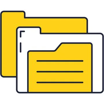 Folder with file document icon vector on white Stock Illustration