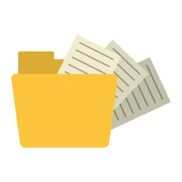Folder file document information Stock Illustration