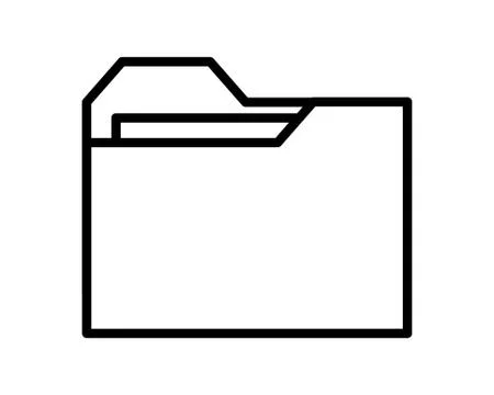 Folder file document line style icon Stock Illustration