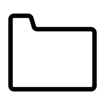 Folder file document line style icon Stock Illustration