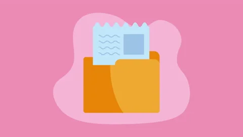 Folder file documents data animation Stock Footage 227171469