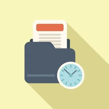 Folder file icon flat vector. Rush job Stock Illustration