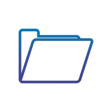 Folder file office line gradient design Stock Illustration