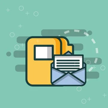 Folder file organizer email message office 스톡 일러스트