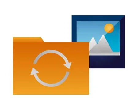 Folder file picture data reload 스톡 일러스트