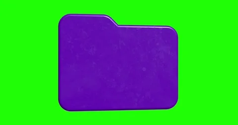 Folder file storage 3D rotation animation 4k looped video. Purple glossy fo.. Stock Footage 337896217