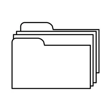 Folder file symbol in black and white 库存插图