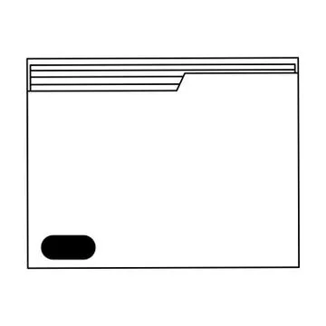 Folder file symbol isolated black and white 库存插图