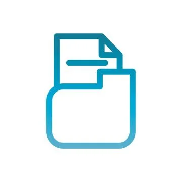 Folder file user interface blue gradient Ilustración de archivo