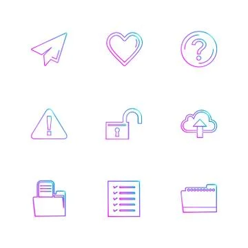 Folder , files , directory , search , code , eps icons set vector 스톡 일러스트