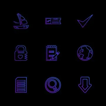 Folder , files , directory , search , code , eps icons set vector 스톡 일러스트