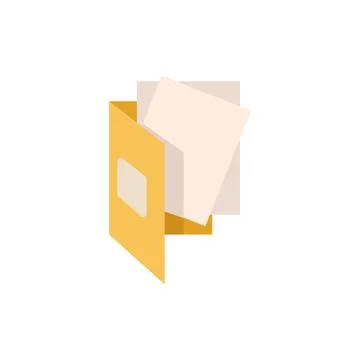 Folder with files flat icon. vector illustration. Stock Illustration