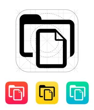 Folder with files icon Stock-Illustration