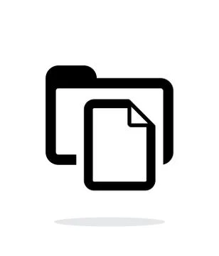Folder with files icon on white background. Stock Illustration