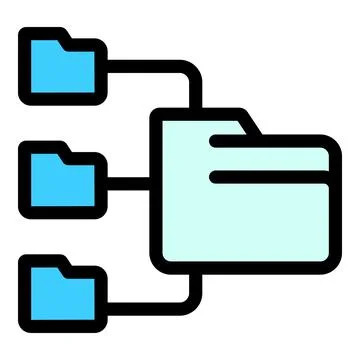 Folder filter icon vector flat 스톡 일러스트