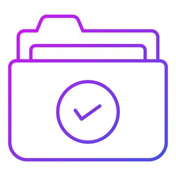 Folder Finance Related Vector Line Icon. Editable Stroke Pixel Perfect. Stock Illustration