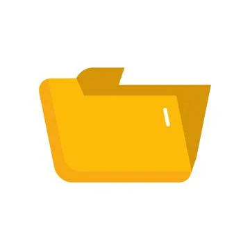 Folder flat clipart vector illustration Stock Illustration