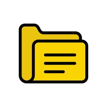Folder flat color icon 스톡 일러스트