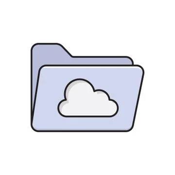 Folder flat color icon Illustrazione stock