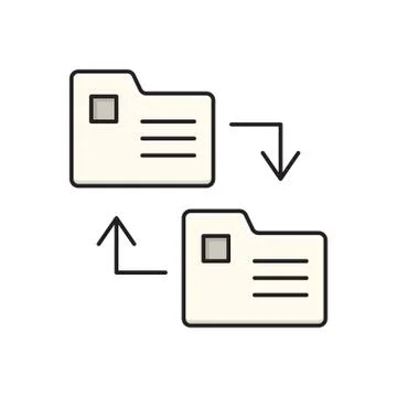 Folder flat color icon Illustrazione stock