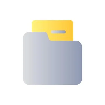 Folder flat gradient two-color ui icon Stock Illustration