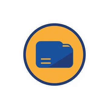 Folder flat icon Stock Illustration