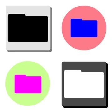 Folder. flat vector icon Illustrazione stock