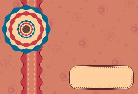 Folder with flower  Stock Illustration