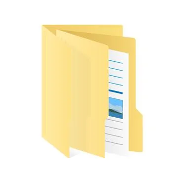 Folder in folder with computer file icon isolated on white background 스톡 일러스트