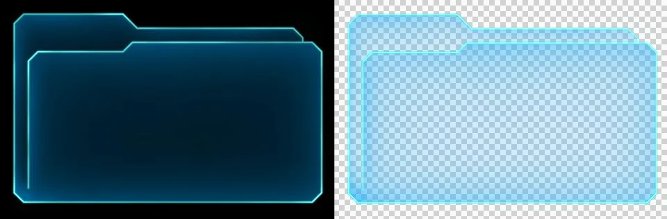 Folder futuristic blue  Stock Illustration
