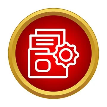 Folder with gear icon for settings management イラスト素材