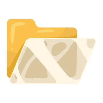 Folder glassmorphism style Stock Illustration