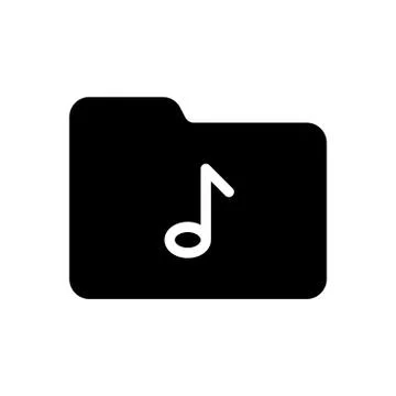 Folder glyph flat icon Stock Illustration