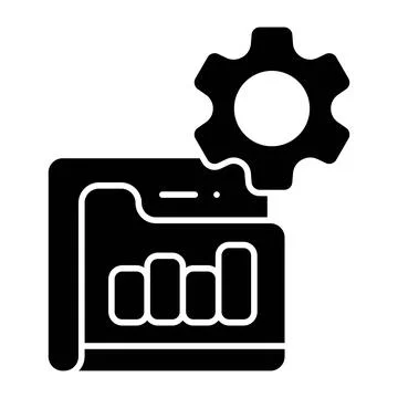 Folder Glyph Icon Stock Illustration