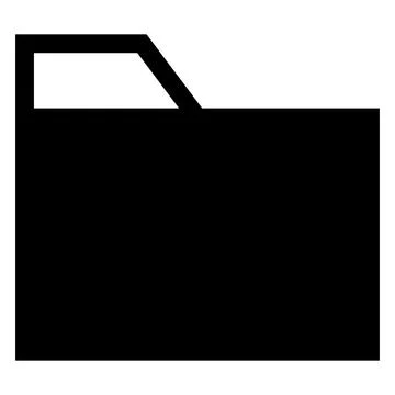 Folder glyph icon vector illustration isolated on white background Illustrazione stock
