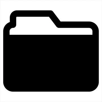 Folder glyph icon vector illustration isolated on white background Stock Illustration