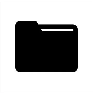 Folder glyph icon vector illustration isolated on white background Stock Illustration