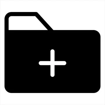 Folder glyph icon vector illustration isolated on white background Stock Illustration
