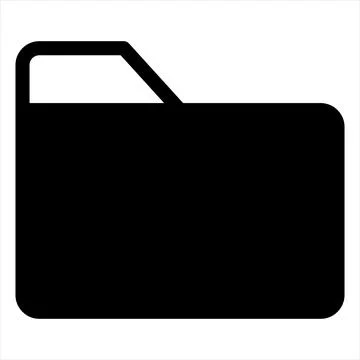 Folder glyph icon vector illustration isolated on white background Stock Illustration