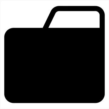 Folder glyph icon vector illustration isolated on white background Stock Illustration