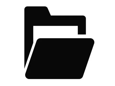 Folder glyph icon,Folder icon illustration for UIUX, web, app, infographic et Illustrazione stock