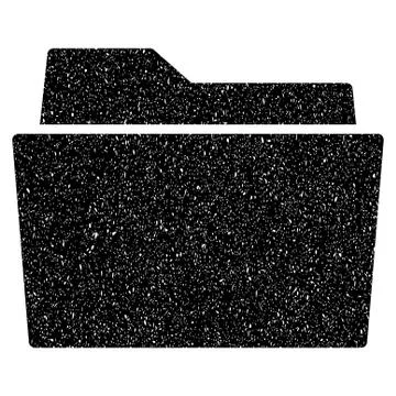 Folder Grainy Texture Icon Stock Illustration