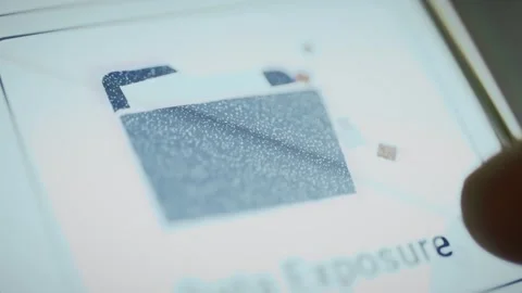 Folder graphic accompanies a data exposure warning Stock Footage 347581293
