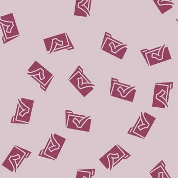 Folder green check mark glyph vector seamless pattern 스톡 일러스트