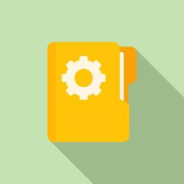 Folder guide icon flat vector. Project book Stock Illustration