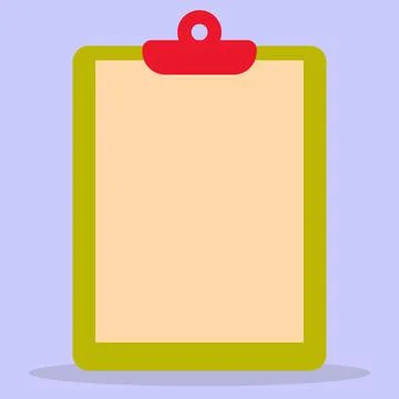 Folder holder for documents with a sheet of paper. Stock-Illustration