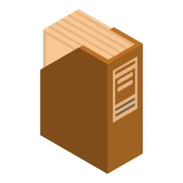 Folder holder icon, isometric style Illustrazione stock