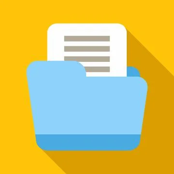 Folder holding document icon for data organization Stock Illustration